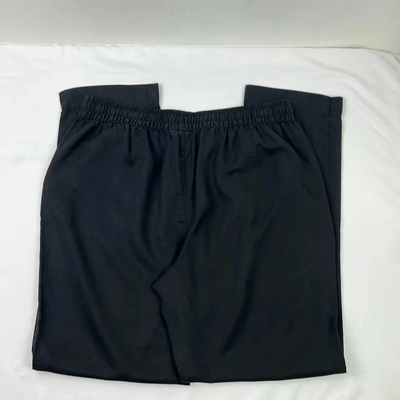 Lands’End New Women’s 10 Black WXR Woven Soft Pant Pockets Elastic Waist Pant - Picture 3 of 8
